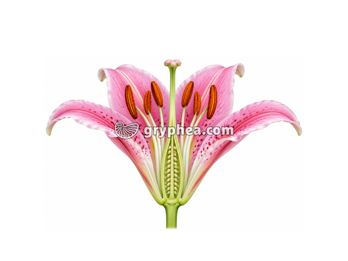 Lys - fleur en coupe - gryphea.com